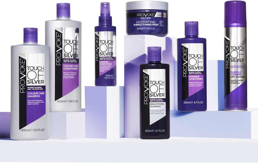 Touch of Silver Brightening Purple Shampoo & Intensive Conditioner 400Ml, Neutralises Yellow & Orange Tones, Formulated with Violet & Blue Pigments