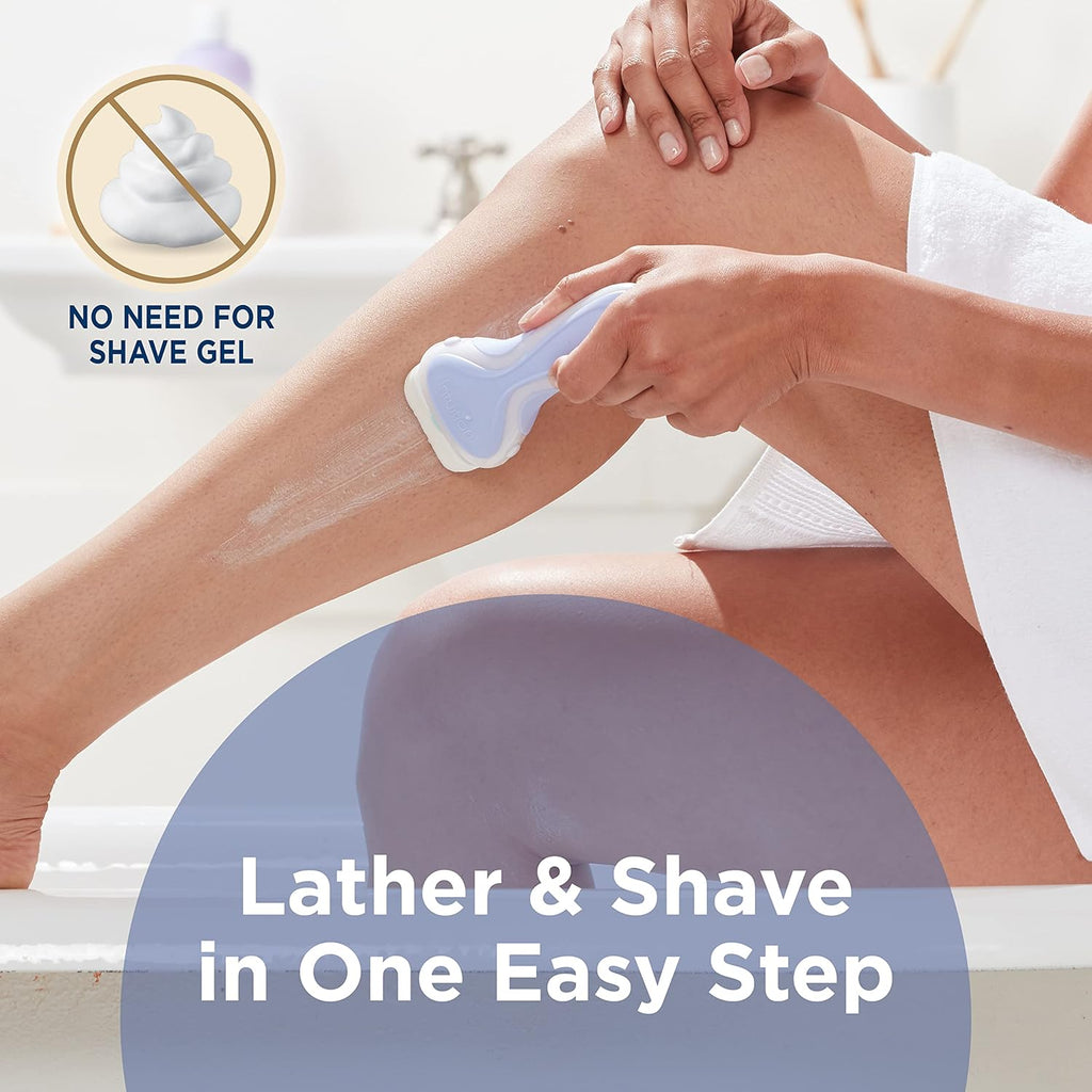 Intuition Pure Nourishment Razor for Women with 2 Moisturizing Razor Blade Refills with Coconut Milk and Almond Oil