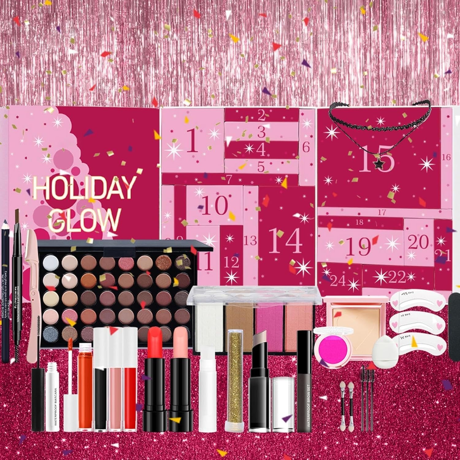 Beauty Advent Calendar - 24-Days Beauty Cosmetic Giftss Set for Women and Girls,Makeup Advent Calendar,Beauty Christmas Countdown Set for Women Girls Teens